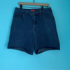 McCormick Farmall High Rise Vintage Wide Leg Cotton Denim Grunge Short 33